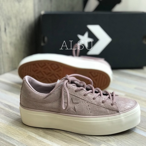 NWT Converse One Star Platform OX Diffused Taupe W - Picture 6 of 8